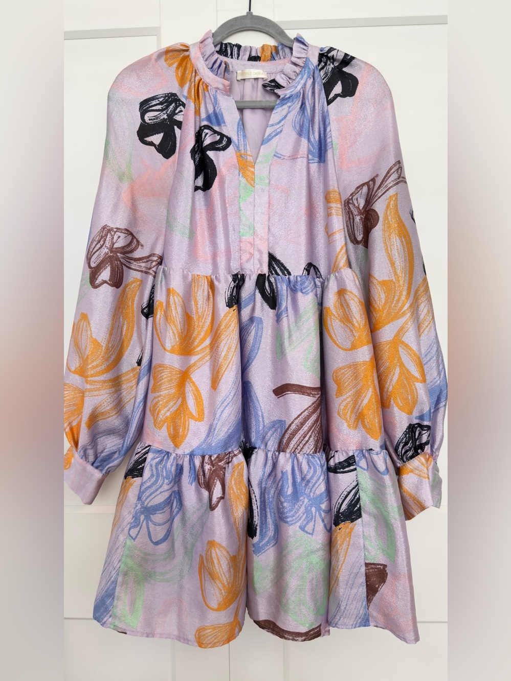 STINE GOYA Lavender Floral Dress fit lose style